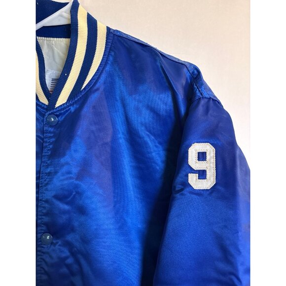 Vintage‎ (80s/90s) STARTER Blue Satin Jacket (Large) Made in USA - Picture 3 of 11